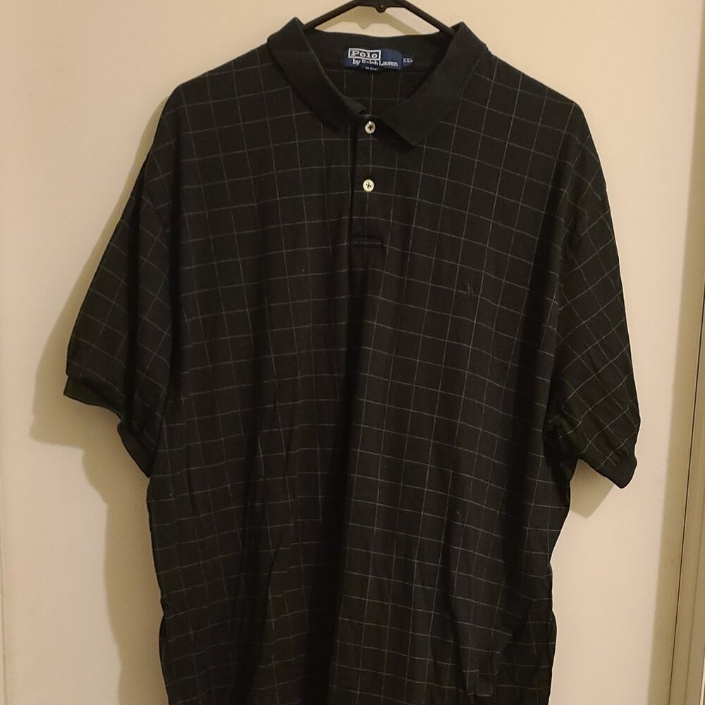 Black Checkered Ralph Lauren Polo XXL
